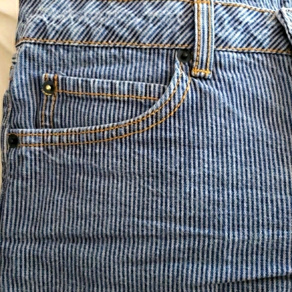 Urban Outfitters LUX Striped Jean Shorts Size 2 - Picture 4 of 5